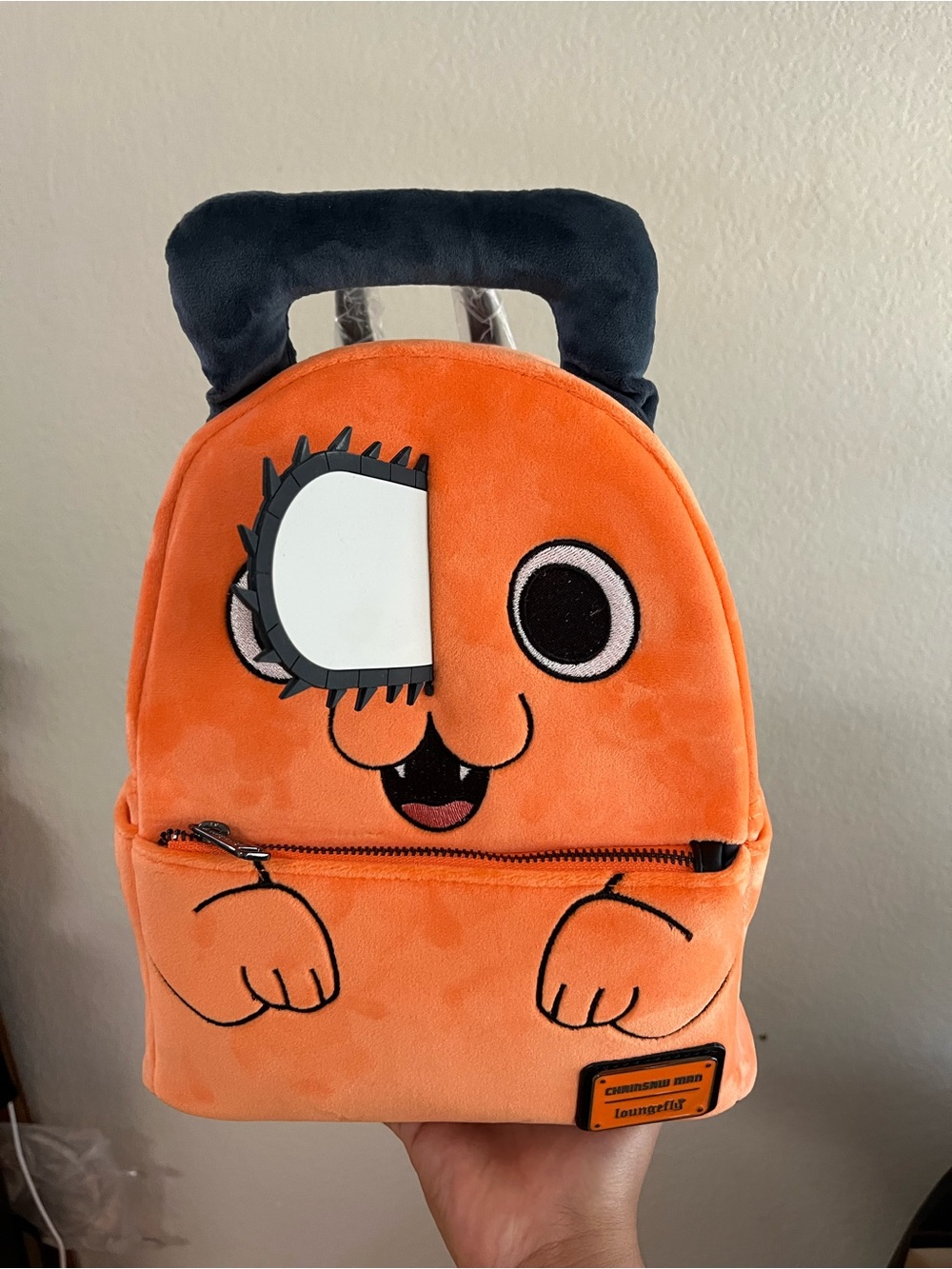 Chainsaw man Loungefly Plush Cartoon Character Mini Backpack